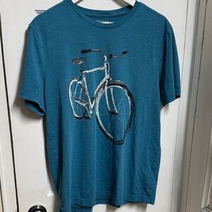 Banana Republic Blue Bike Bicycle Graphic T-Shirt